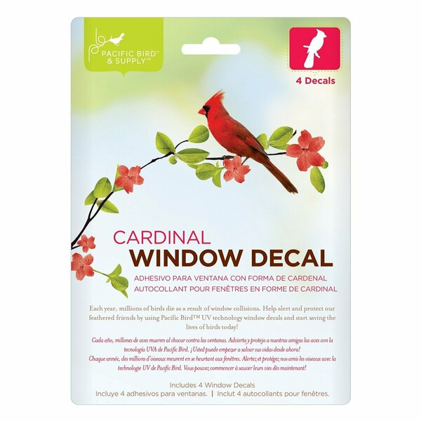 Pacific Bird & Supply CARDINAL DECAL, 4PK PB-0047